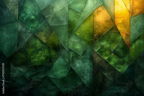 abstract background with a nature-inspired twist, showcasing green geometric stripes