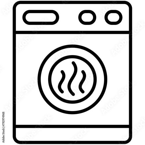 Laundry Black Outline Icon Pack