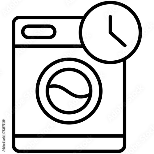 Laundry Black Outline Icon Pack