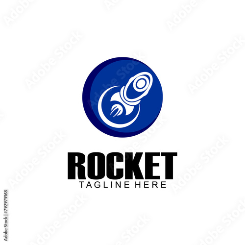Rocket logo. Creative logo design rocket vector.
