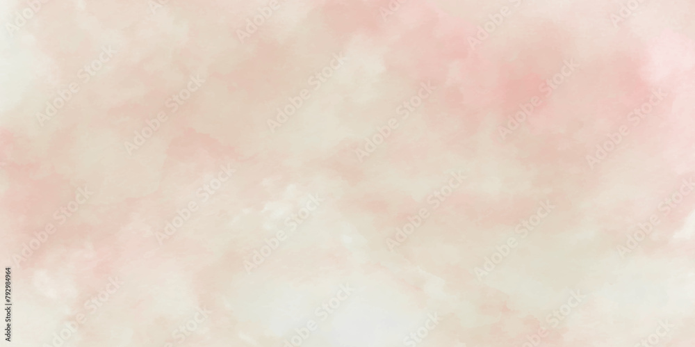 abstract beautiful pink watercolor sky vector cloudy background. summer cloudscape fantasy heaven space wallpaper clouds view light violet canvas design.
