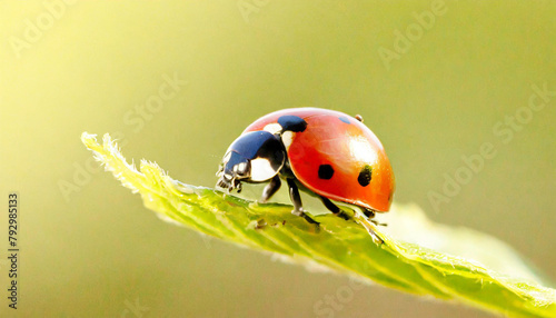 Ladybug and Leaf © netsay