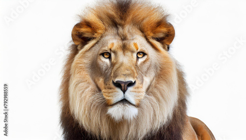  lion four and a half years old stands in front of a white backdrop