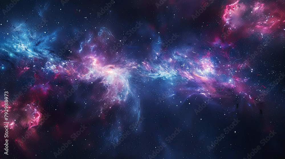 Naklejka premium Hyperreal Galaxy A Beautiful and Impressive Spectacle