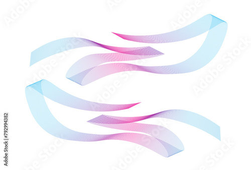 Abstract many color wave on a white background. Dynamic sound wave. Design element.