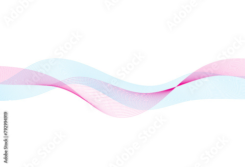 Abstract many color wave on a white background. Dynamic sound wave. Design element.