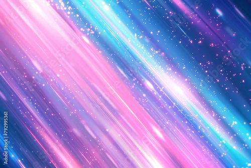 Abstract background with neon lines and stars, a light pink, blue, and purple color palette Generative AI