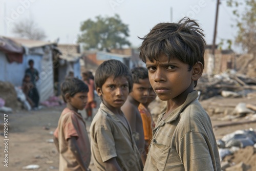 Unidentified poor children in Kolkata. photo