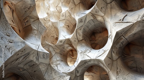 Craft an artistic representation that examines the interplay between geometry and volume photo
