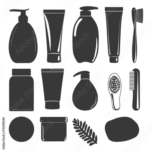 Silhouette toiletries equipment black color only