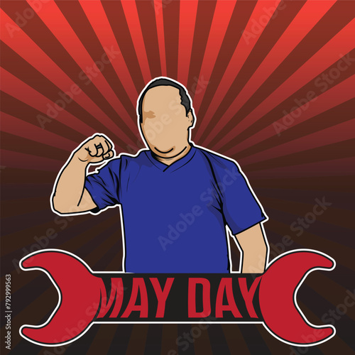 labour day design vector 1st may celebration	