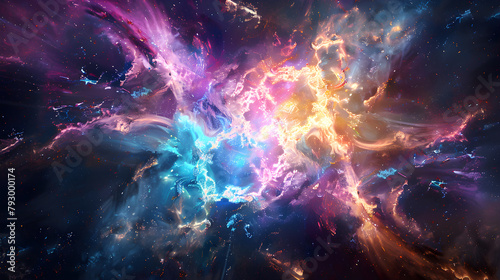 Abstract Galactic Horizon: An Ethereal Depiction of Cluster Synthesis