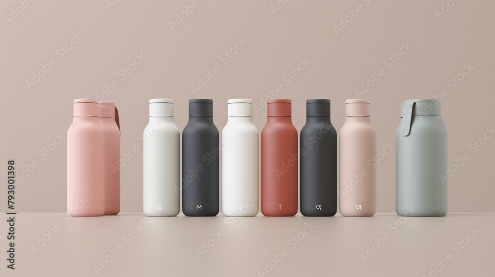 A minimalistic water bottle with a leak-proof design. A minimalistic water bottle with a leak-proof design.