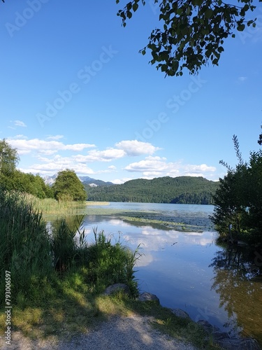 wonderful panaroma with bavarian alps with sight to Forggensee photo