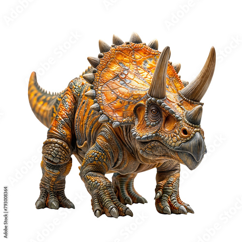 Armored Dinosaur Displaying Defensive Stance on Transparent Backdrop for Educational Content  Themed Entertainment  Poster  Sticker  School Project  Illustration