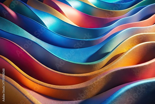 Wallpaper with gradient colors and abstract shapes for projects background. Generative AI