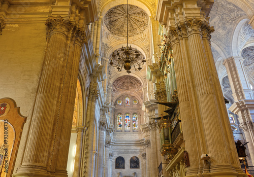 Central Nave of the Cathedral of Malaga, Spain