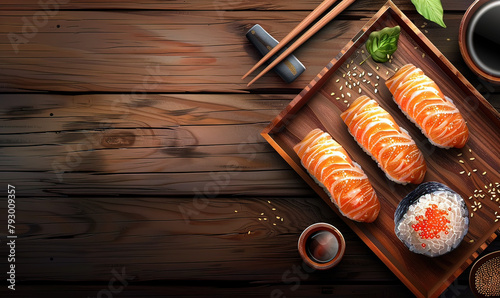 AI sushi  salmone e sashimi 04 photo