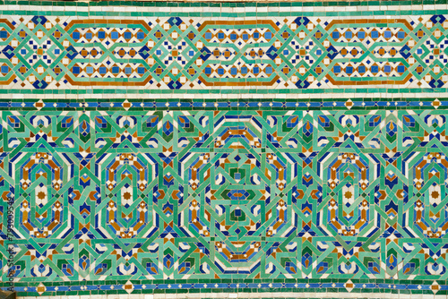 Mosaik grün Moschee Marokko Casablanca