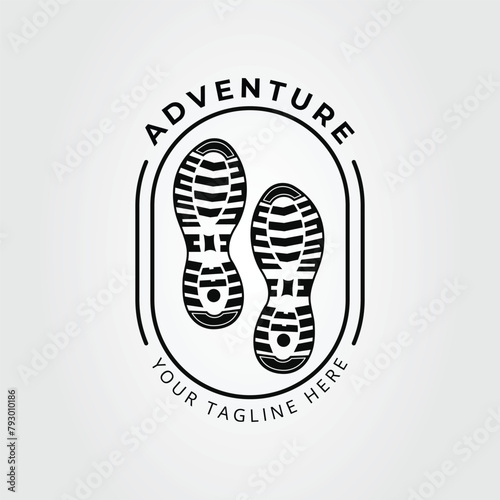 adventure shoe sole or footprint logo vector illustration design © rizka arishandy