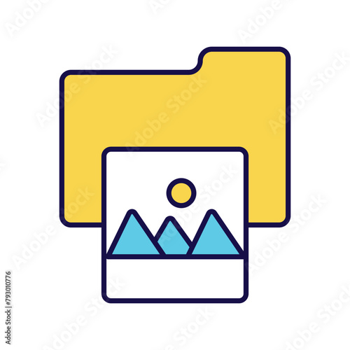 image file icon with white background vector stock illustration