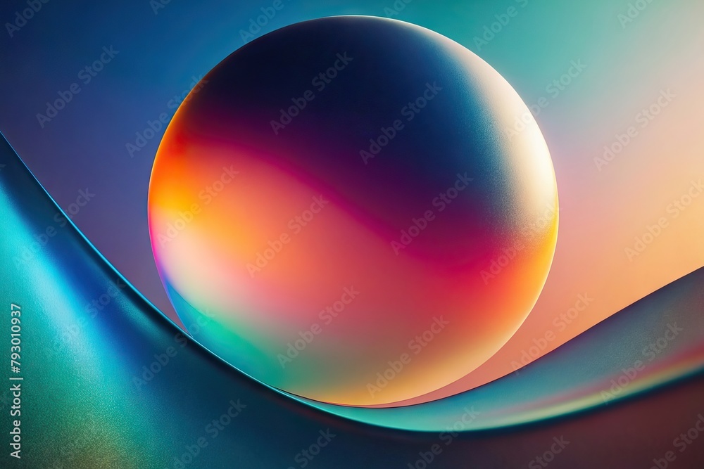 Wallpaper with gradient colors and abstract shapes for projects background. Generative AI
