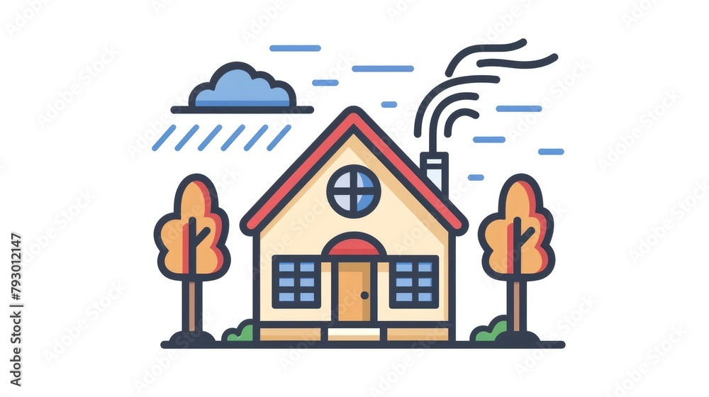 Tornado Home Insurance Icon in Linear Style from Insurance Set Tornado Home Insurance Icon in Linear Style from Insurance Set