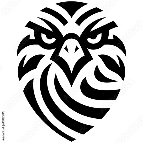 Eagle Face Silhouette front of eagle