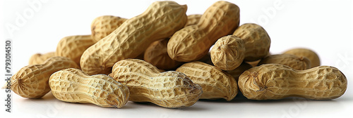 Wide panoramic wallpaper banner, macro closeup photograph of peanuts 