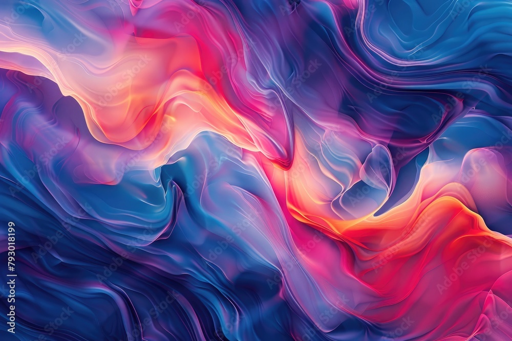 Immerse yourself in the mesmerizing depths of an abstract abyss, where gradients of color dissolve into infinity.