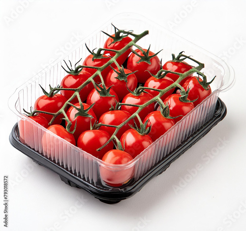 Red Cherry Tomatoes In Plastic tray