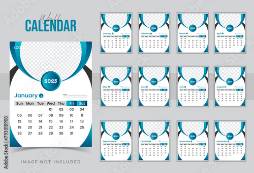 2025 Calendar Design, Editable calendar design Template