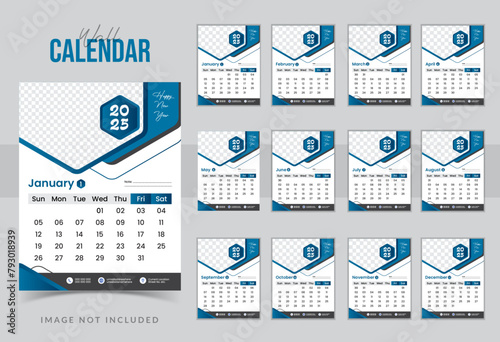 2025 Calendar Design, Editable calendar design Template