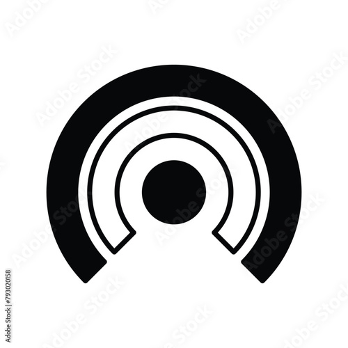 hotspot icon with white background vector stock illustration