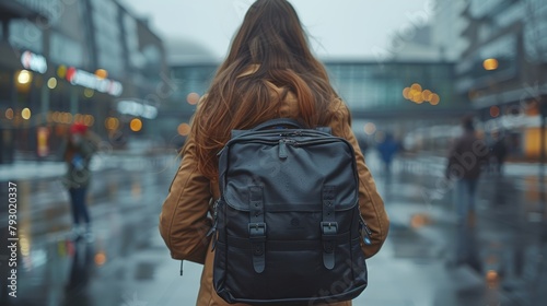 Minimalist Backpack Style for Young Explorers Generative AI