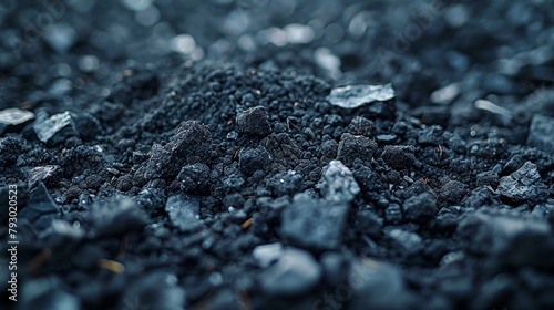 Close-up of Rich and Fertile Black Soil Generative AI photo
