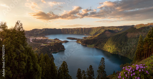 Panoramic view of the Azores landscape