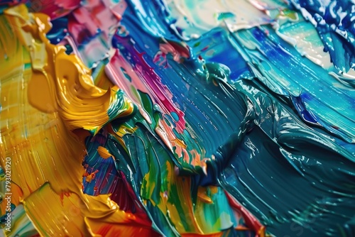 the chaotic beauty of abstract expressionism, where layers of paint collide and merge in a tumultuous dance of color.