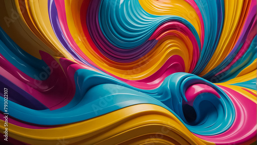 Abstract 3D background  waves colors beautiful