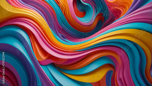 Abstract 3D background  waves colors shape