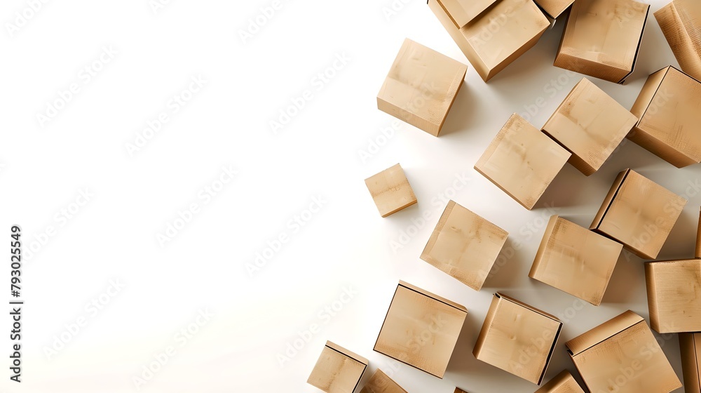 Empty Java Array Image Of Boxes Minimalistic array of cardboard boxes on a clean white background ...