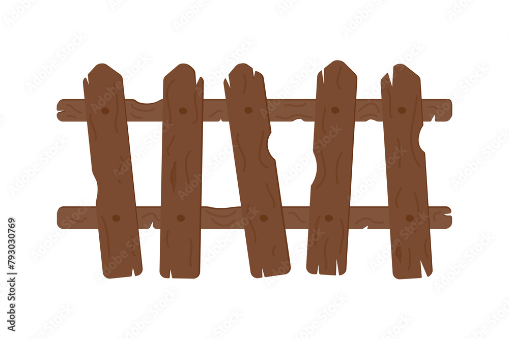 Wooden fence. Fencing of the site. Wooden fence. Fencing of the site.