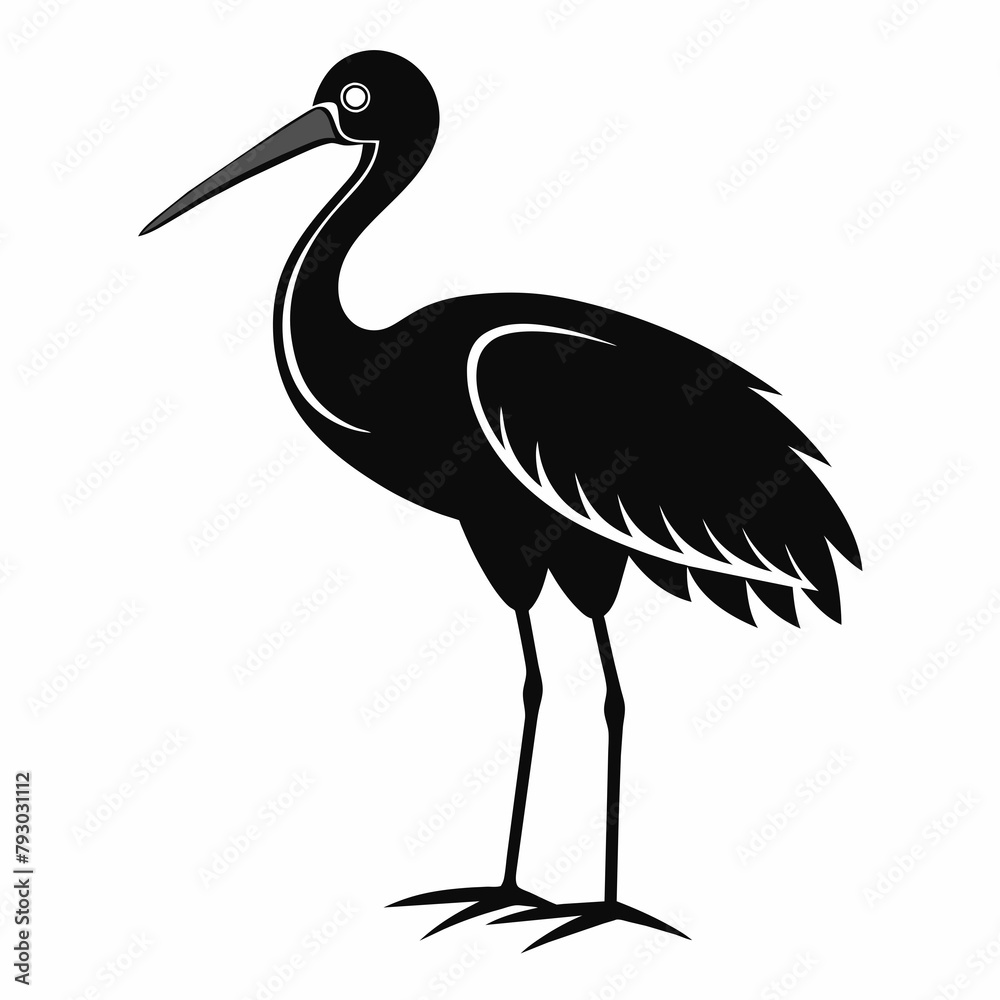 stork silhouette vector illustration stork silhouette vector illustration