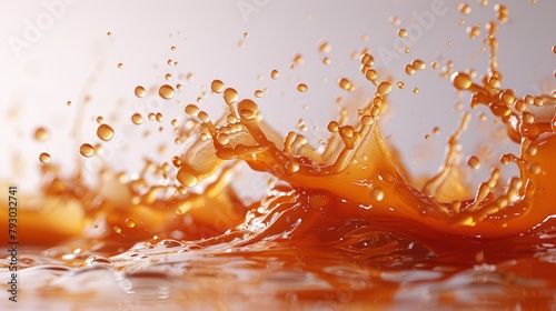 Delightful Caramel Splashes Frozen in Motion Generative AI