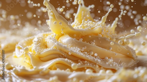 Delicious Mayonnaise Splashes in Perfect Focus Generative AI
