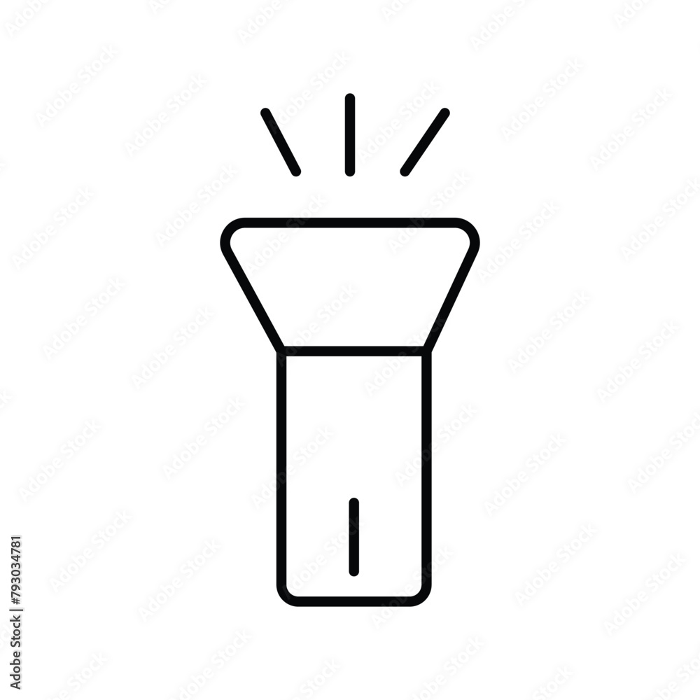 flashlight icon with white background vector stock illustration flashlight icon with white background vector stock illustration