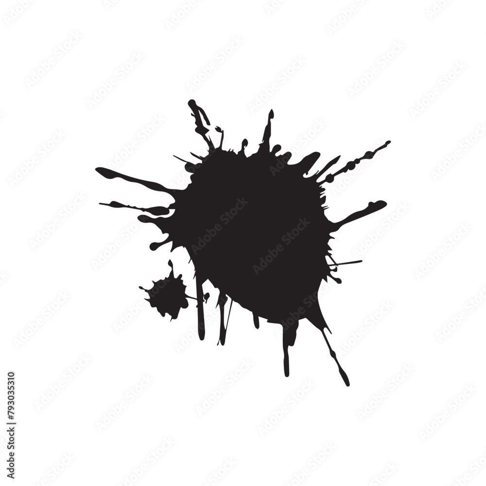 Brush circles round shape Stock black color design. Brush circles round shape Stock black color design.