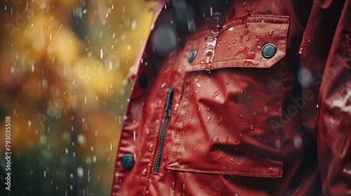 Close-Up of Eco-Friendly Waterproof Jackets in UK Weather