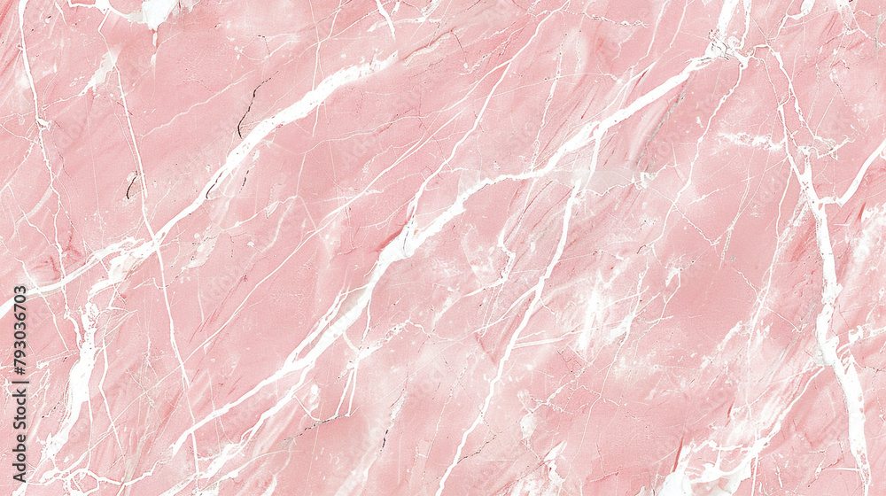 Elegant rose pink marble texture, featuring soft white veining, perfect for a sophisticated and feminine background