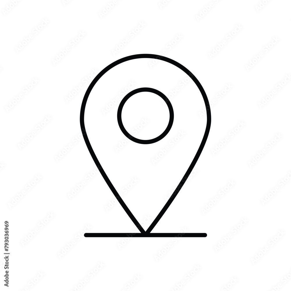 location icon with white background vector stock illustration location icon with white background vector stock illustration